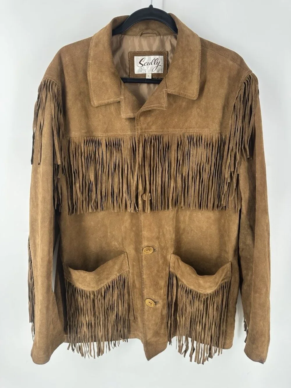 Vintage Scully Fringe Jacket Mens L Read